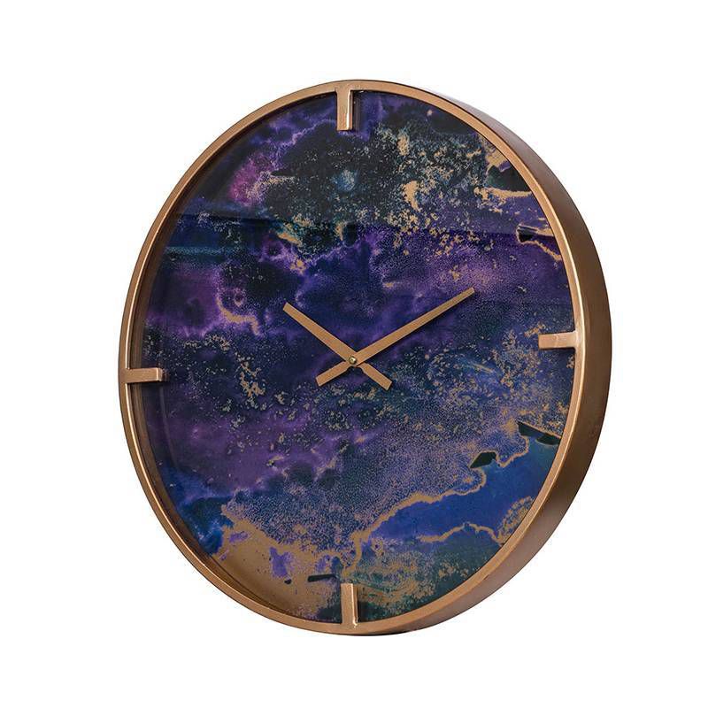 Modern Chic Wall Clock Purple - A&B Home