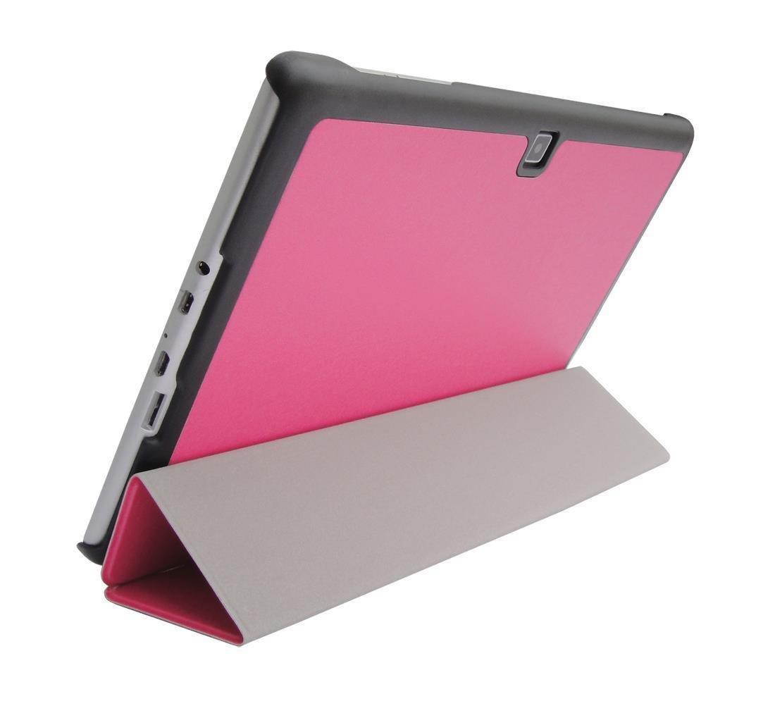 Ultra Slim Folding Cover Case for Insignia Flex 10.1 Inch NS-P16AT10 Tablet (Light Coral)