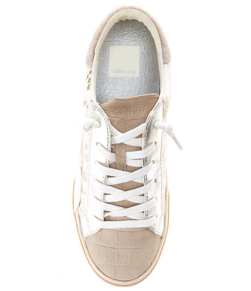 Kendall + Kylie Women's Anthracite Leopard EZORA 2.0 Low Top Lace Up Multi Sneakers