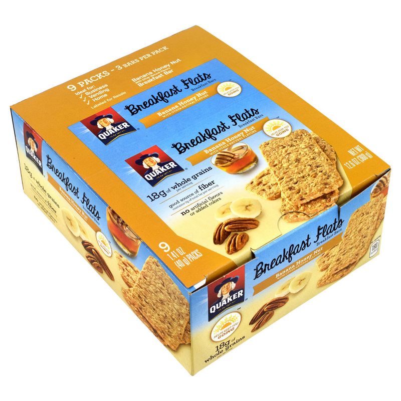 Quaker Banana Honey Nut Breakfast Flats - 12.6oz / 9ct