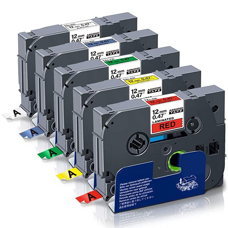 Compatible 1 Inch Label Tape Replacement for Brother TZe251 Ptouch Label Tape 24mm 094 Laminated White TZe251 TZe TZ Tape for Brother PTouch PTD600 PTP710BT PTP750W Label Maker 4Pack