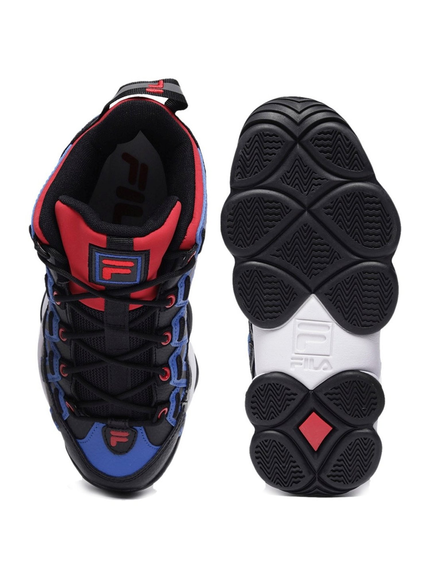 Fila Men's STACKHOUSE SPAGHETTI Black Basketball Shoes