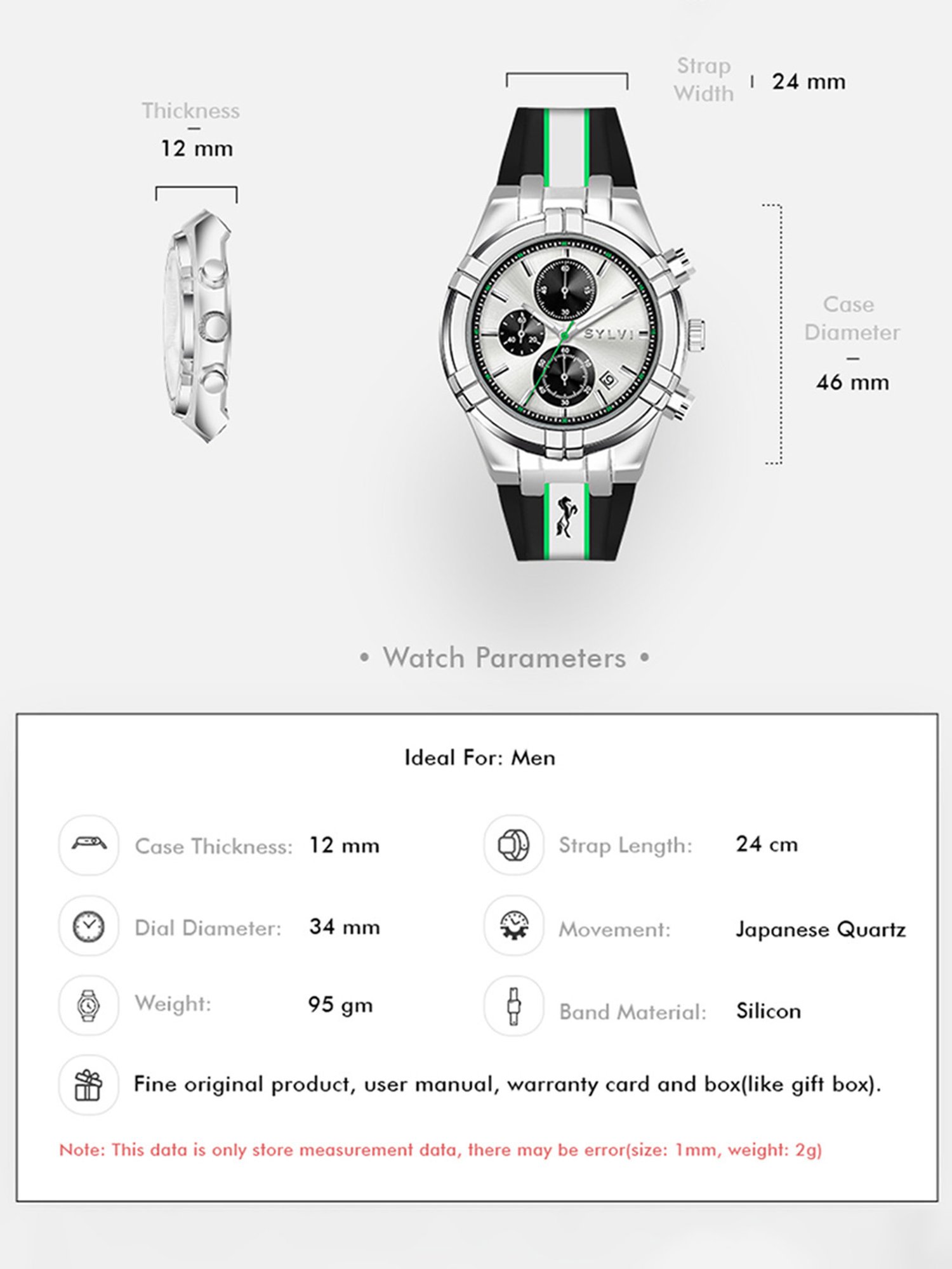 Sylvi NITRONEON 2 Chronograph Watch for Men