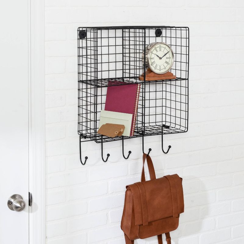 Honey-Can-Do Quad Cube Shelf Black