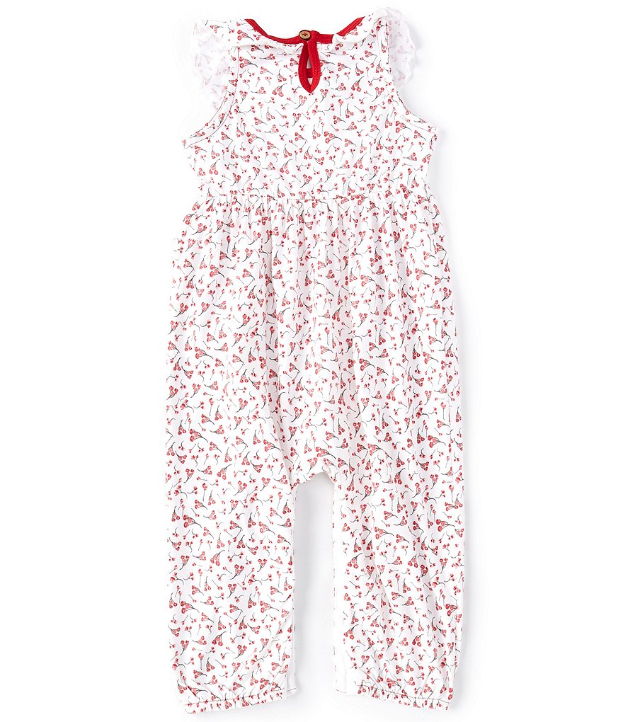 Burt's Bees Baby Girls Newborn-24 Months Cherry Bunches Jumpsuit
