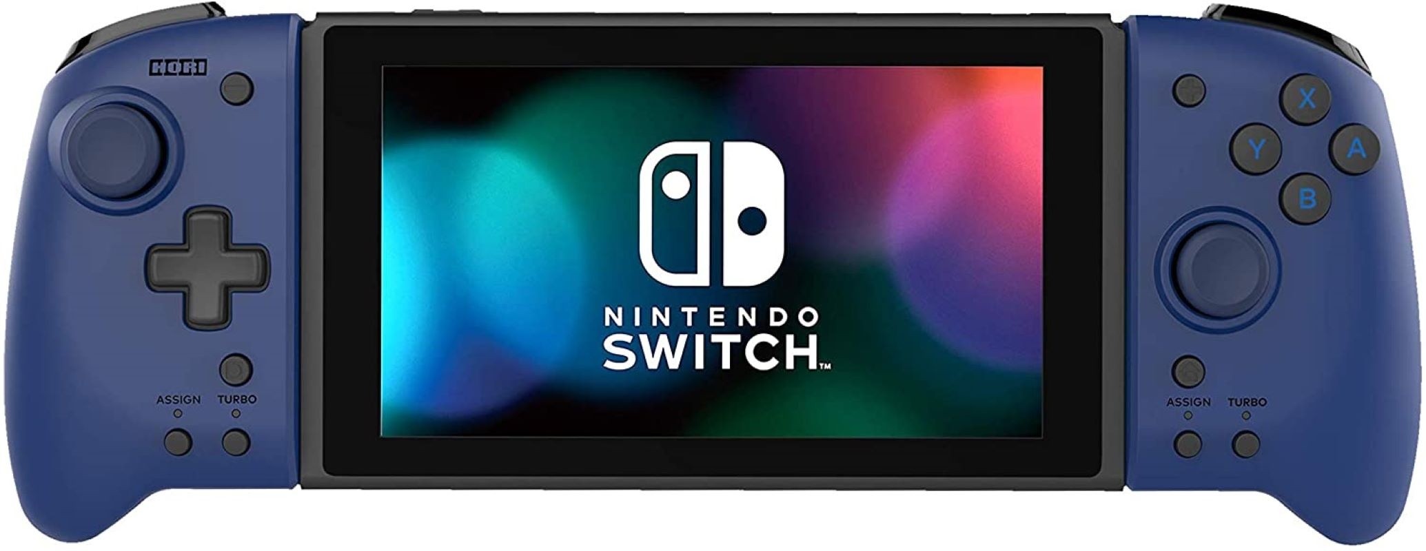 Hori Switch Split Pad Pro - Blue, Ergonomic Design, Precision D-Pad, Large Shoulder Buttons, Turbo Functionality - Nintendo Switch Controller for High Paced Titles | Gaming Consoles & Accessories
