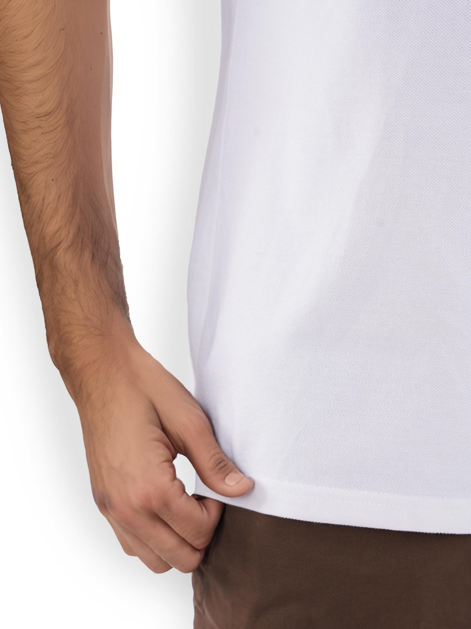 Celio* White Regular Fit Polo T-Shirt