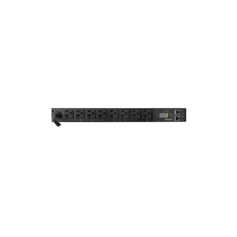 PDU20MT8FNET Monitored PDU, 100-120V/20A, 8 Outlets, 1U Rackmount