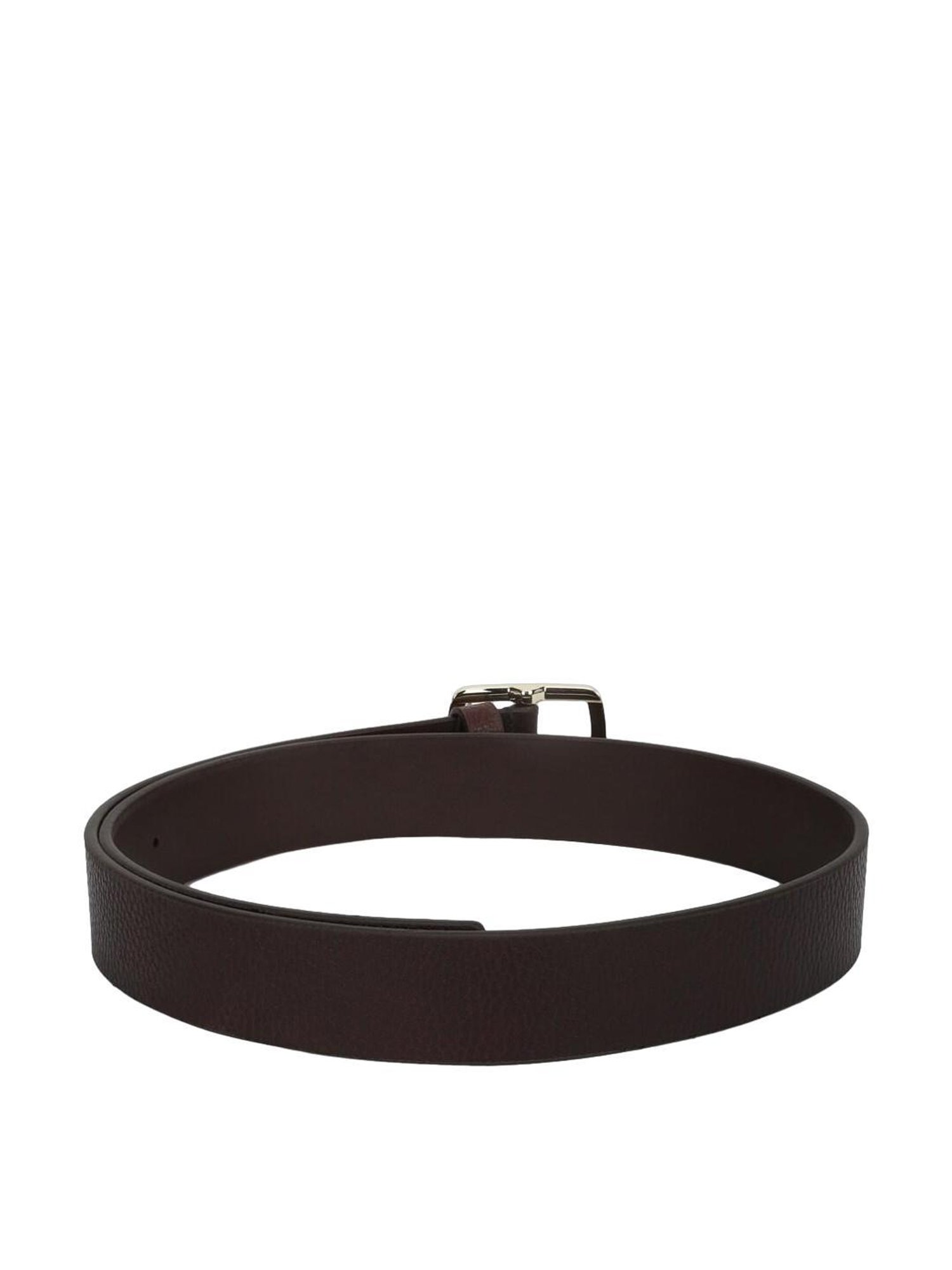Peter England Red Canvas Solid Waist Belt for Men