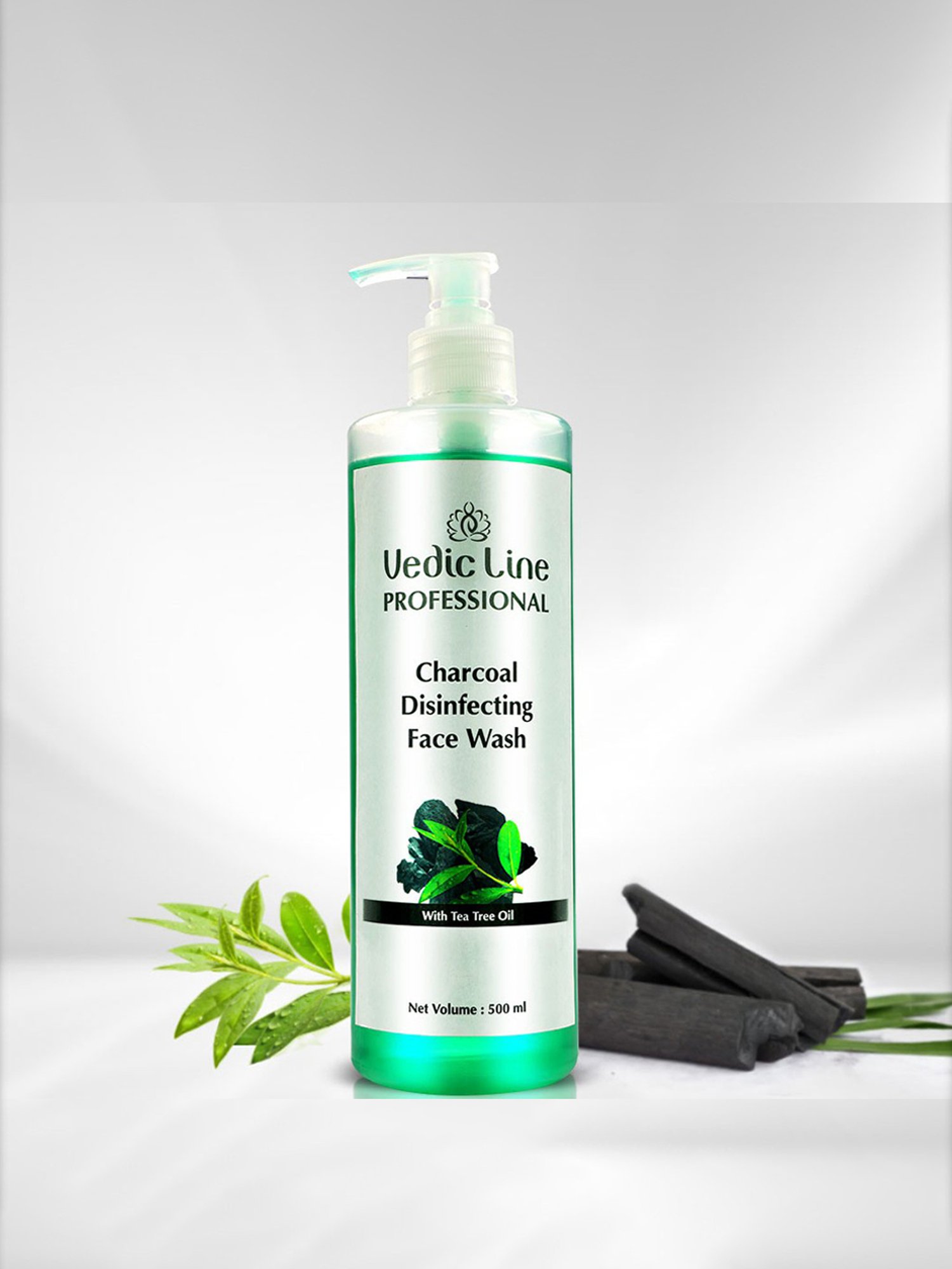VEDIC LINE Charcoal Disinfecting Face Wash - 500 ml