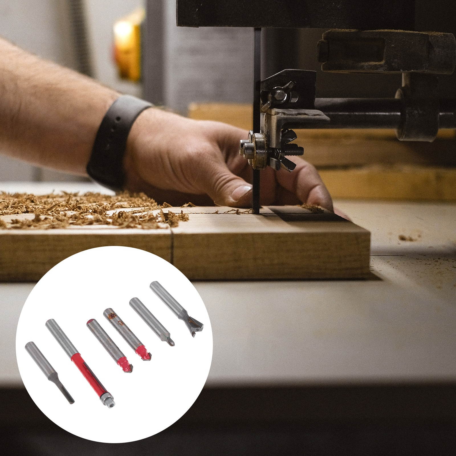 5pcs Woodwork Milling Cutter Tool Practical Efficient Carving Tool Trimmer Cutter