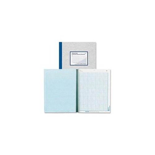 Rediform 43644 National Laboratory Research Notebook - 200 Sheets - Printed - Sewn - Both Side Ruling Surface - Letter 8.50" x 11" - Blue Paper - Gray Cover - Pressboard Cover - 1Each