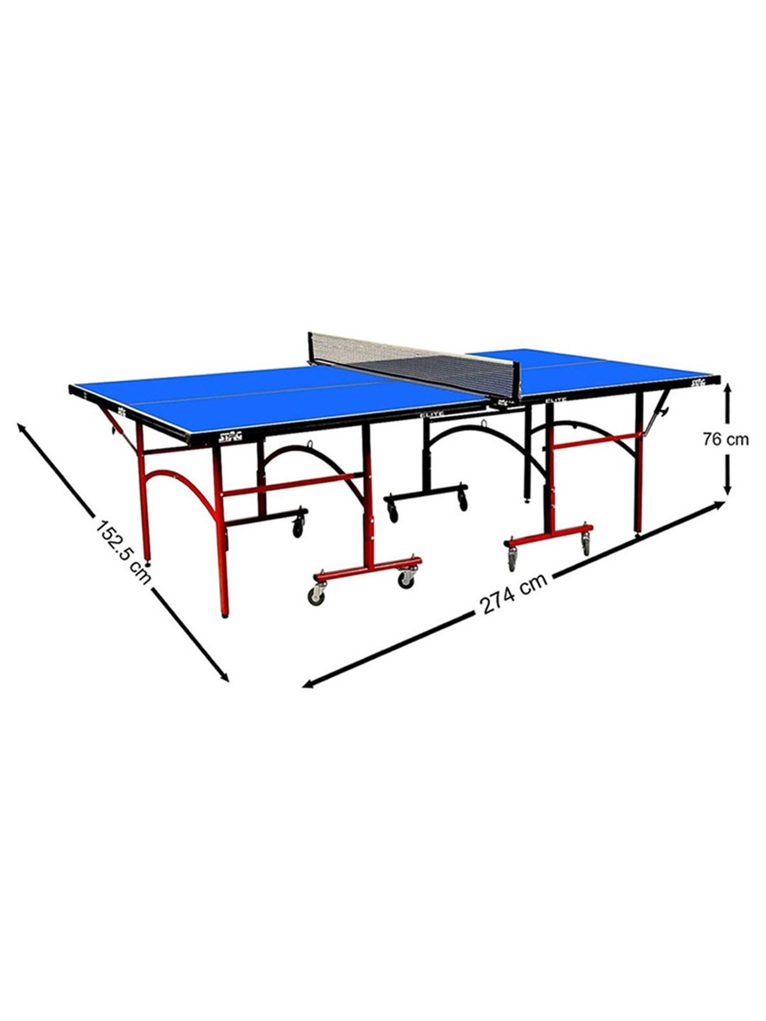 Stag Global Elite 22mm Professional Quick Easy Setup Table Tennis Table (Blue)