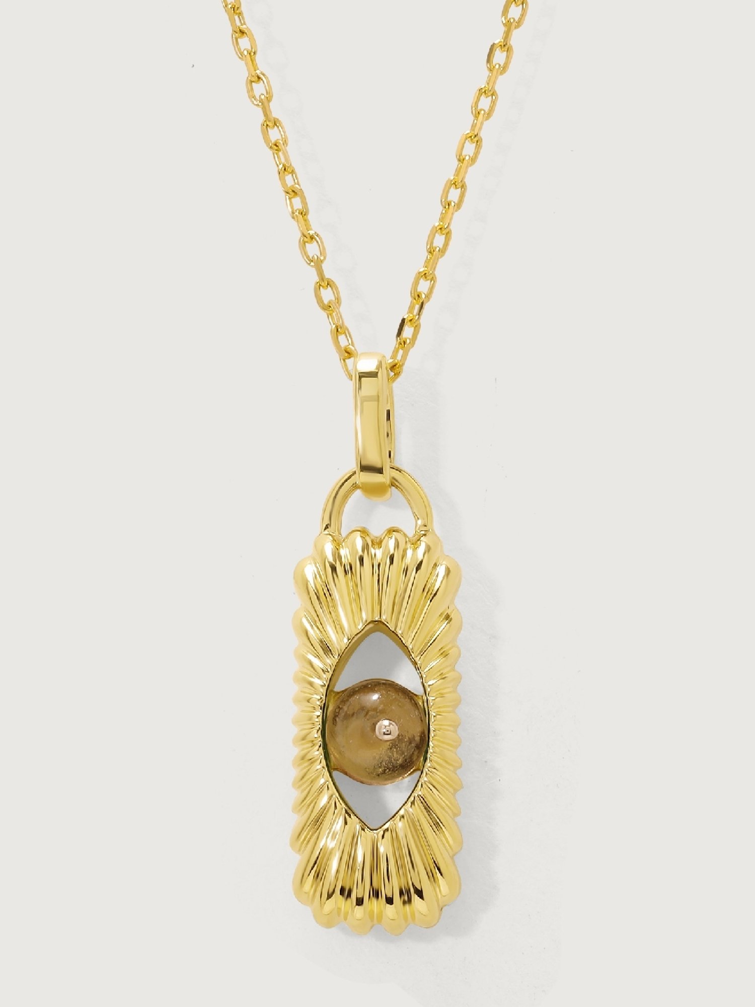 CKC Sacred Rudraksha Gold Pendant: Single Loop Elegance