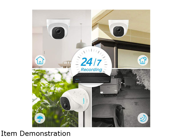 Reolink 8CH 5MP PoE Home Security Camera System, 4pcs Wired 5MP Outdoor PoE IP Cameras, 8MP/4K 8-Channel NVR Security System with 2TB HDD for 24/7 Recording, RLK8-520D4-5MP