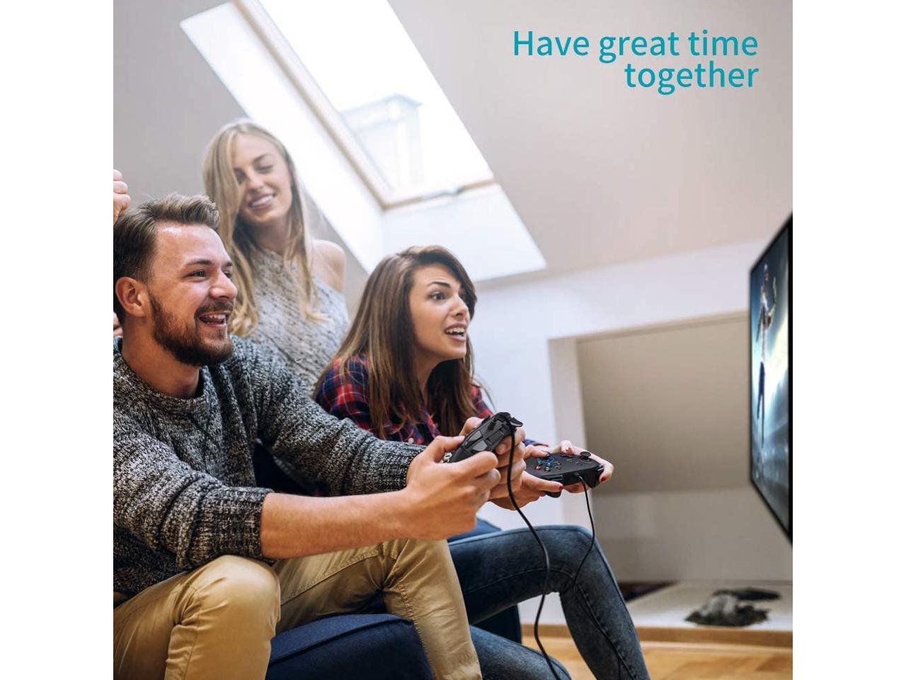 Wired Gaming Controller, Joystick Gamepad with Dual-Vibration PC Game Controller Compatible with PS3, Switch, Windows 10/8/7 PC, Laptop, TV Box, Android Mobile Phones, 6.5 ft USB Cable