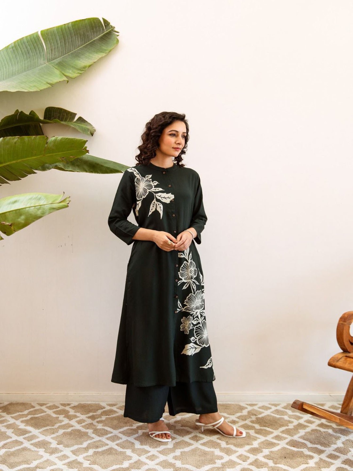 Autumnlane Jagdeep Jade Printed Kurta Pant Set