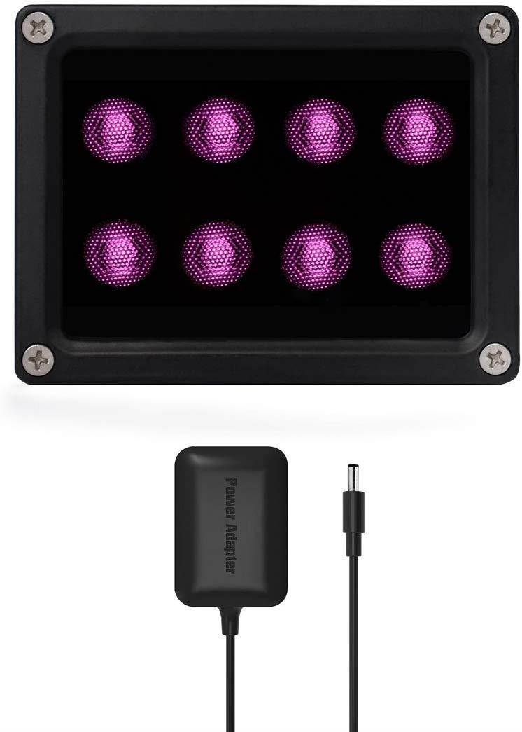 120ft IR Illuminator | BI8 Compact and Powerful 90 Infrared Light for CCTV Security Camera wPower Adapter