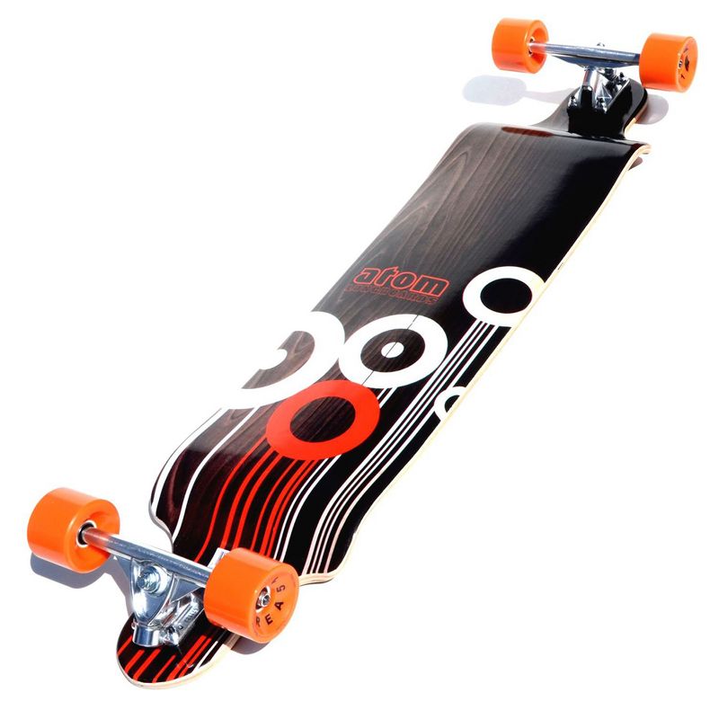 MBS 91048 Atom Drop-Through Longboard Cruiser 41-Inch Maple Deck Skateboarding, Orange