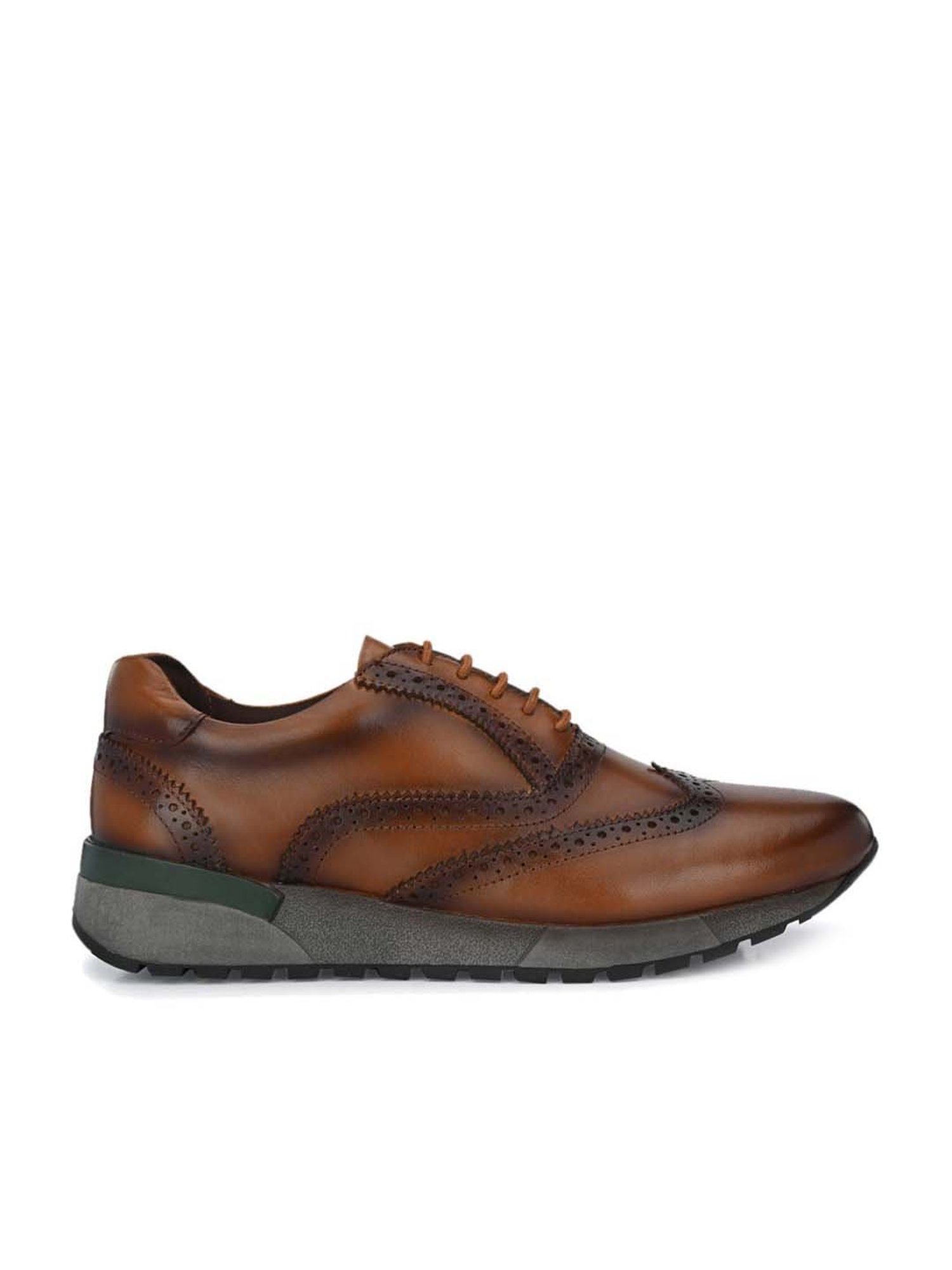 Delize Men's Tan Brogue Shoes