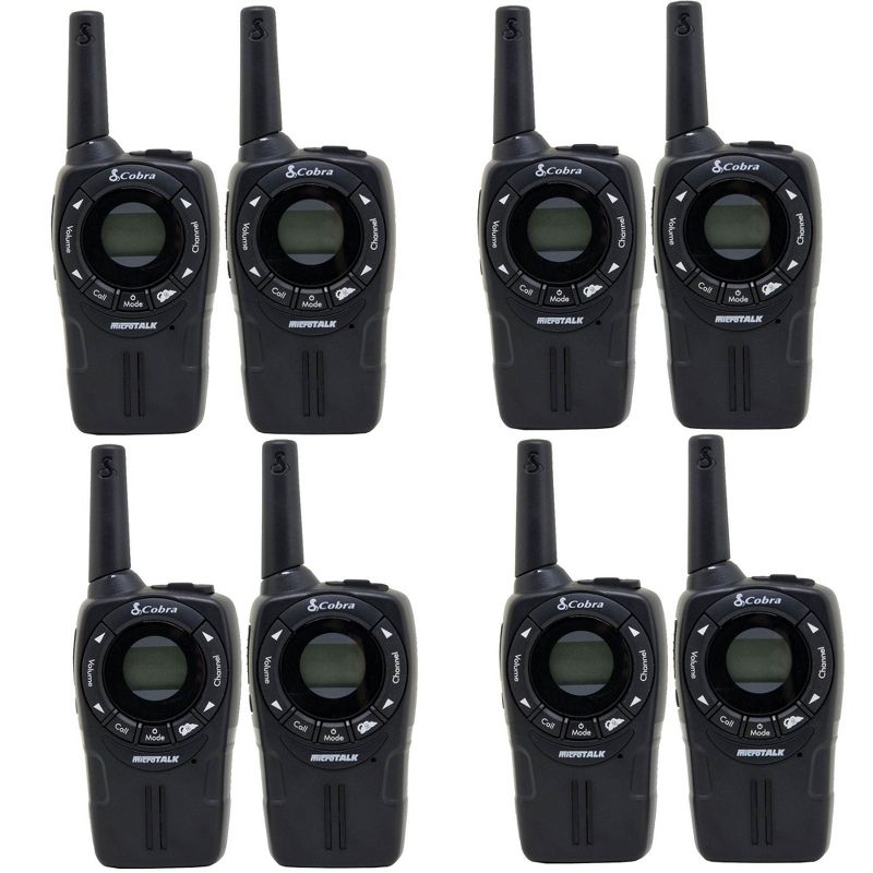 Cobra CXT235 MicroTalk 20 Mi FRS/GMRS 22 Channel 2 Way Walkie Talkie (8 Radios)