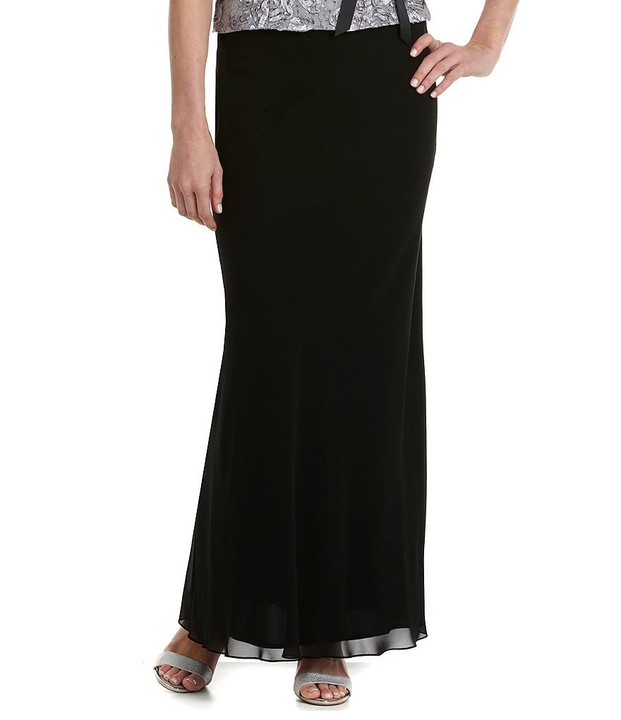 Alex Evenings Chiffon Maxi Skirt