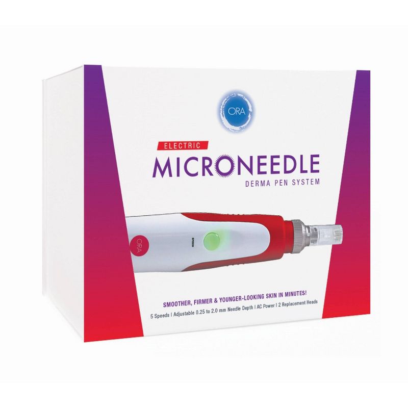Beauty ORA Electric Microneedle Roller Derma Pen System - Corded Version - 0.25 - 2.0 mm Range