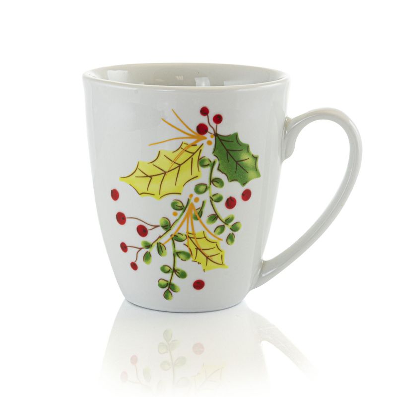 Vremi 16 Piece Multicolor Porcelain Dinnerware Set with 4 Dinner Plates, 4 Dessert Plates, 4 Salad/Soup Bowls, & 4 Coffee/Tea Mugs