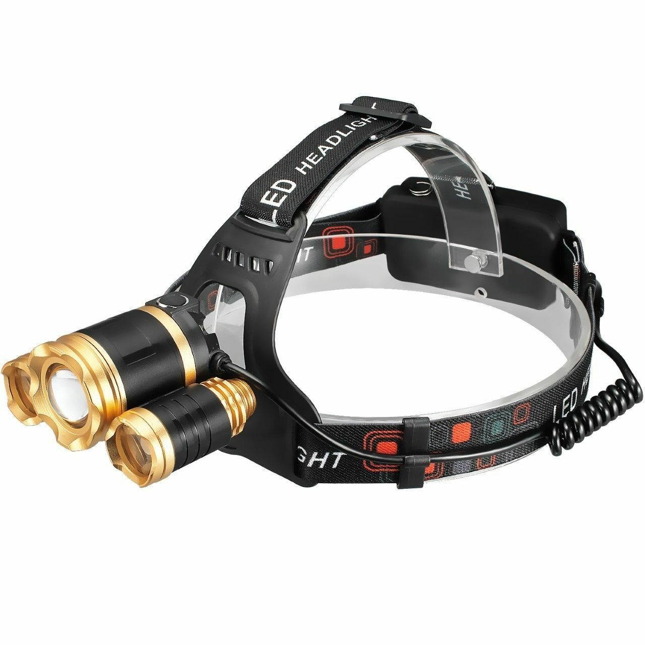 Super-bright 70000LM 3 X XM-L T6 LED Headlamp Headlight Flashlight Head Torch