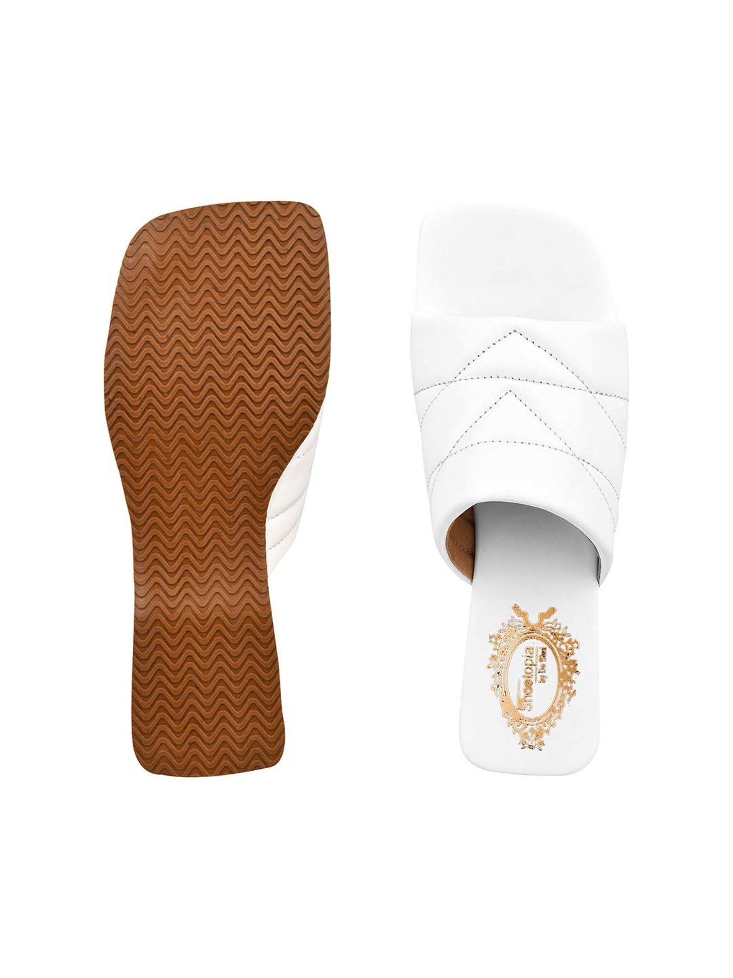 Shoetopia Kids White Casual Slides