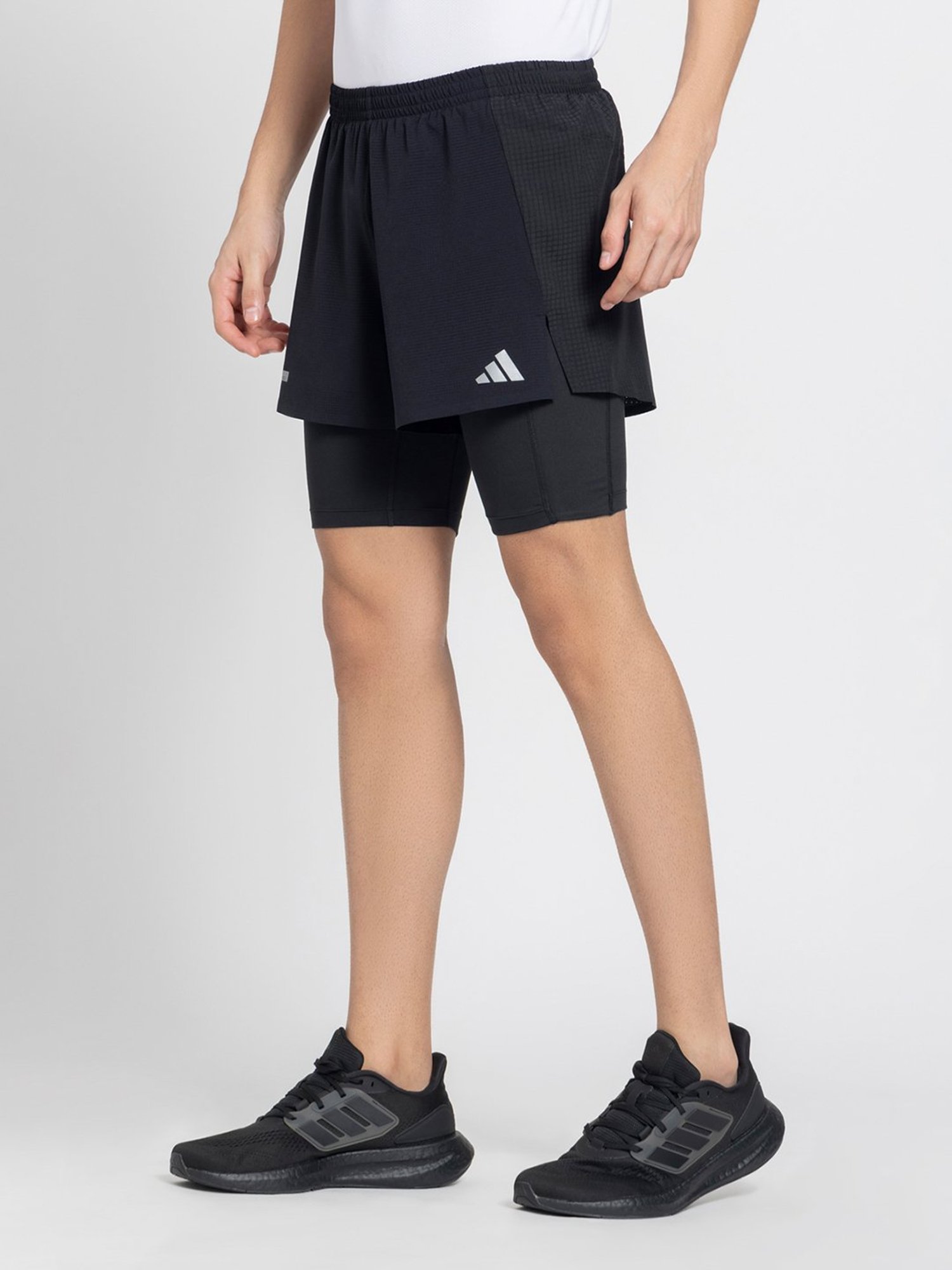 adidas Ultimate 2-In-1 Black Regular Fit Sports Shorts
