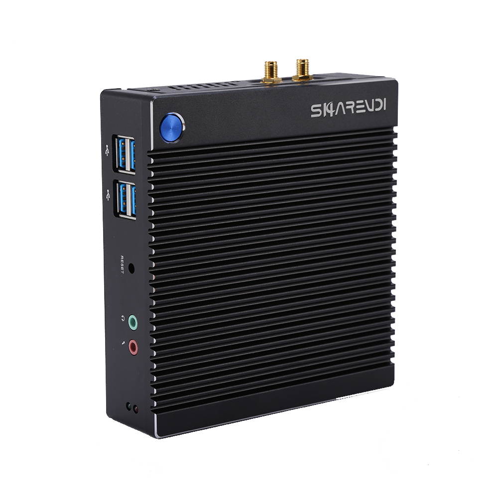 Mini Computer, Intel Celeron Dual-core N2840 2.16 GHz with Windows 10 Pro Licensed, Micro Desktop Computer,4GB RAM 64GB mSATA, WiFi,BT 4.0,Dual HD,Dual Gigabit Ethernet,Support Auto Power On