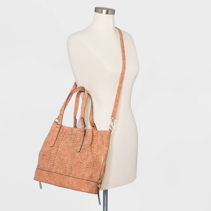 Favore Tan Solid Medium Satchels