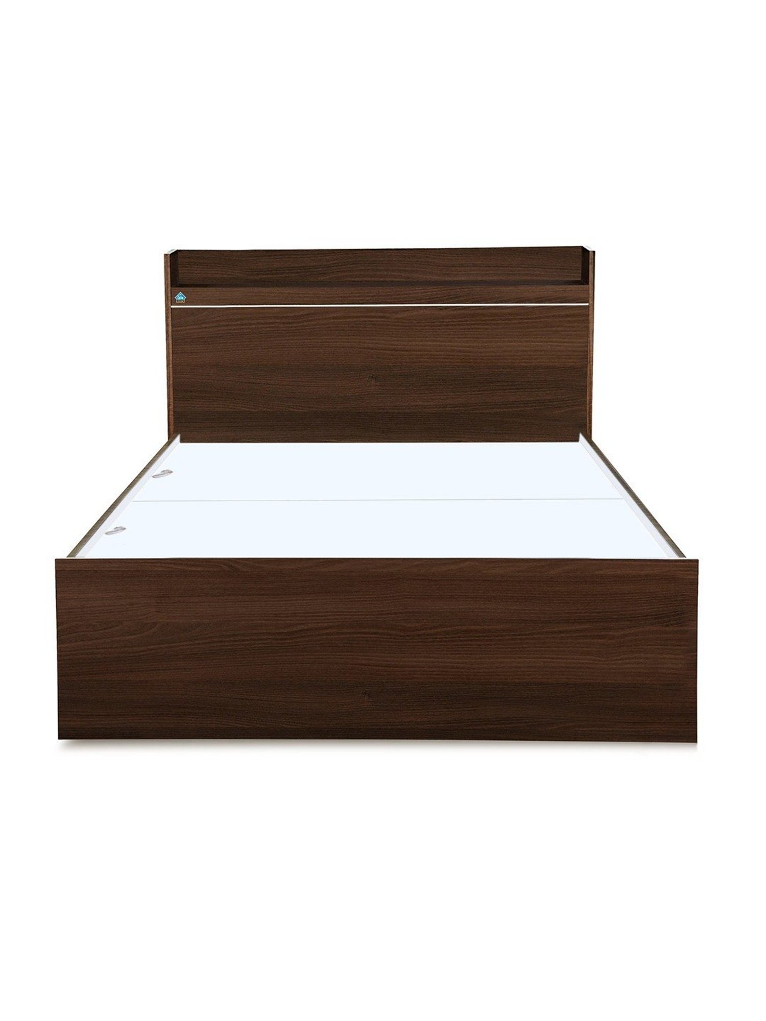 Delite Kom Cherry Acacia Dark Engineered Wood Single Box Bed