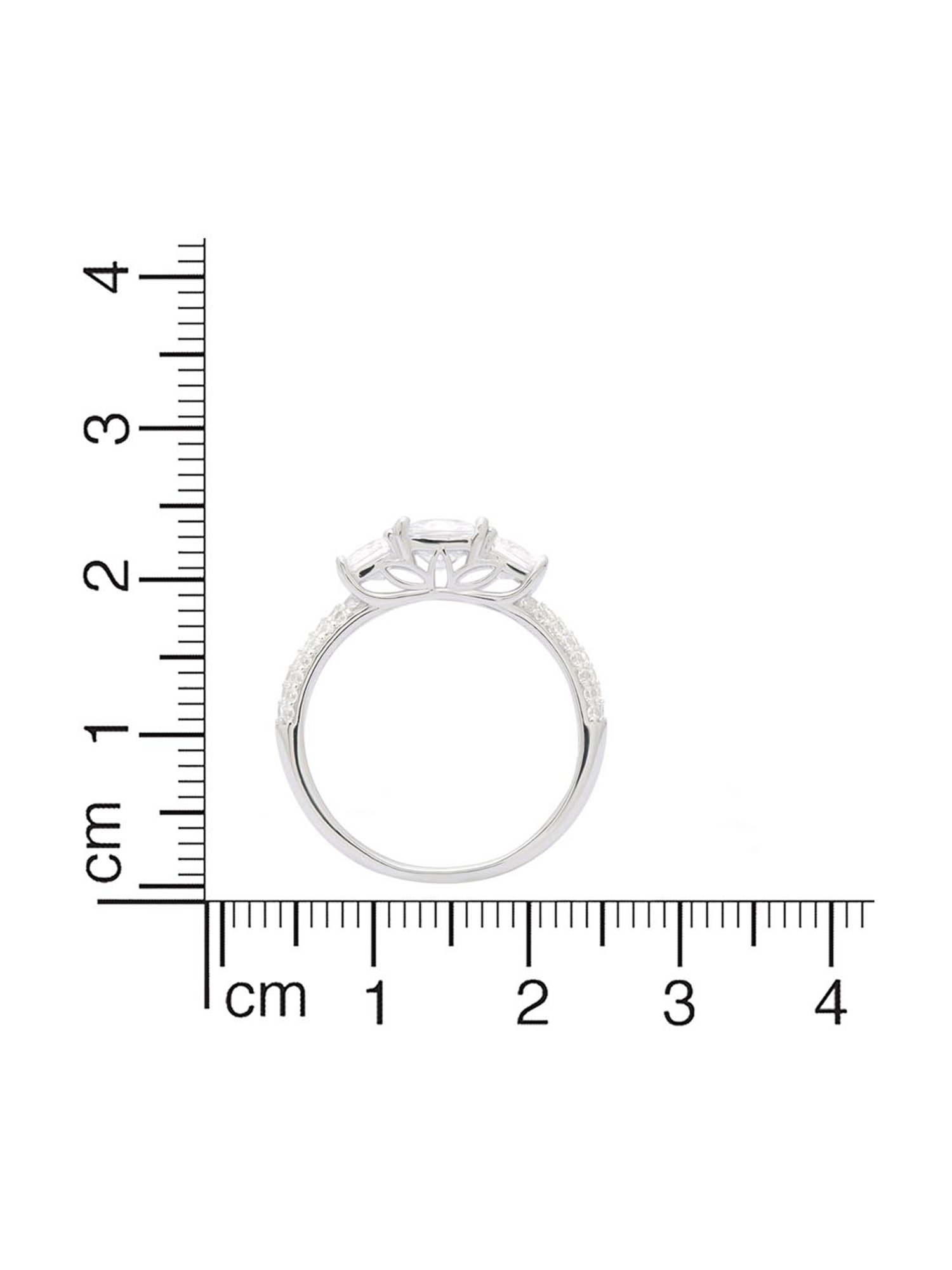 Anayra 92.5 Sterling Silver Sparkling Ring for Women