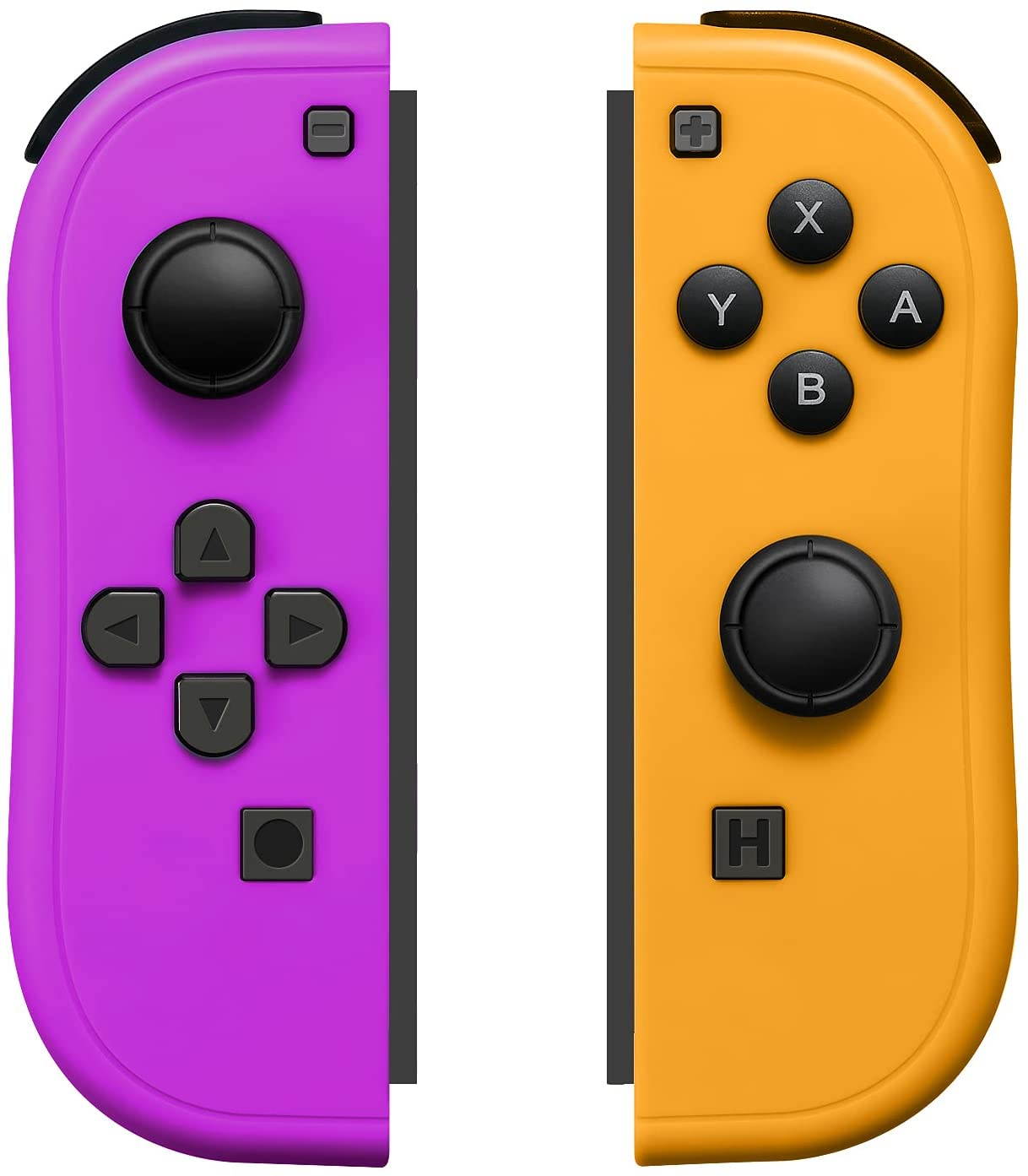 Joy-Pad Controller Compatible with Switch,Left and Right Controllers with Straps Support Wake-up Function (Purple and Orange)