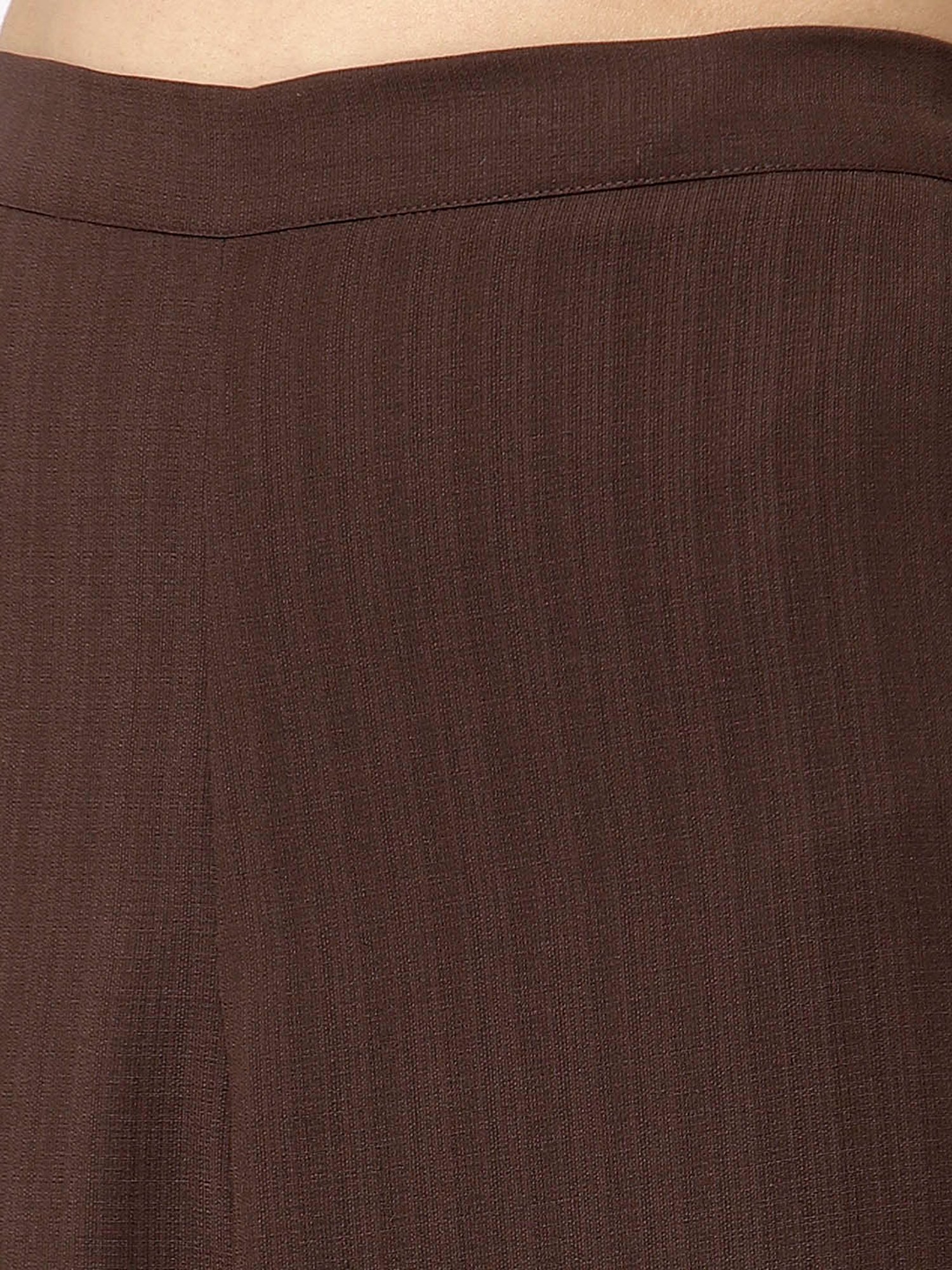 Office & You Brown Straight Fit Palazzos