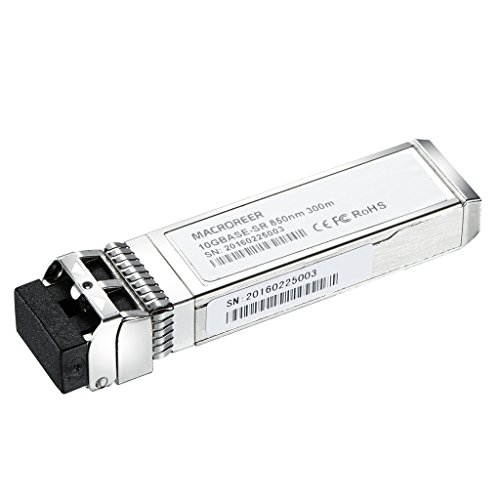 Macroreer Arista Compatible SFP-10G-SR 10GBase-SR SFP+ Module for MMF 10 Gbps 1 x LC Duplex Connector 10GBase-SR Fiber Optic Connectors Network Transceivers