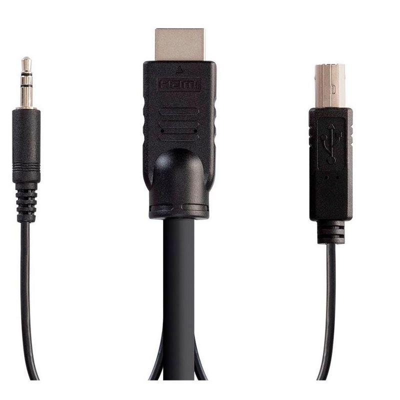 Monoprice HDMI USB 3.5mm Audio Combo Cable - 6 Feet, 4K@60Hz, High Dynamic Range (HDR) For KVM Switches - Switch Series