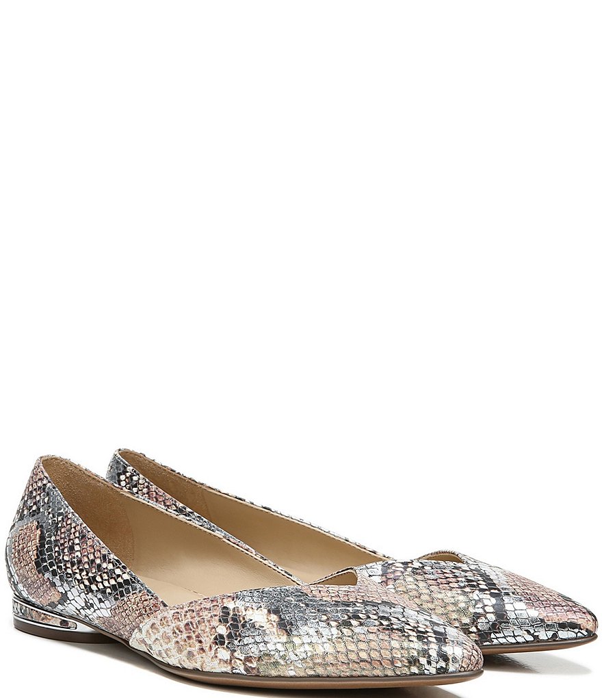 Naturalizer Havana Snake Print Leather Dress Flats
