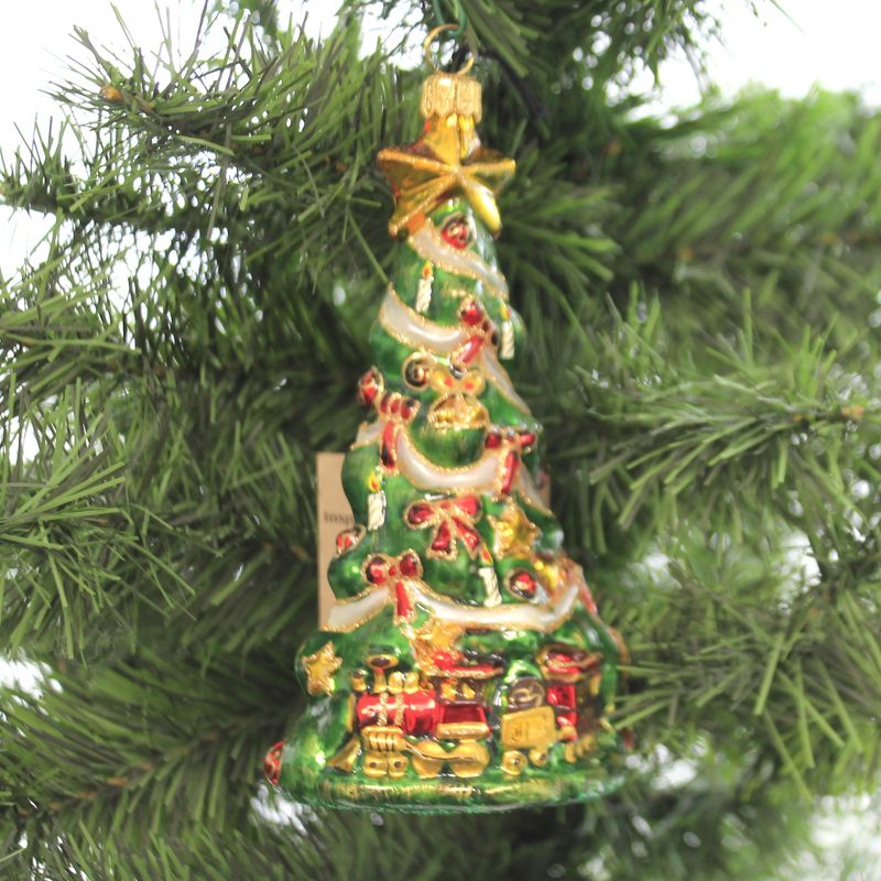 Joy To The World 5.5" O Christmas Tree W/ Train Ornament Metzler Bros  -  Tree Ornaments