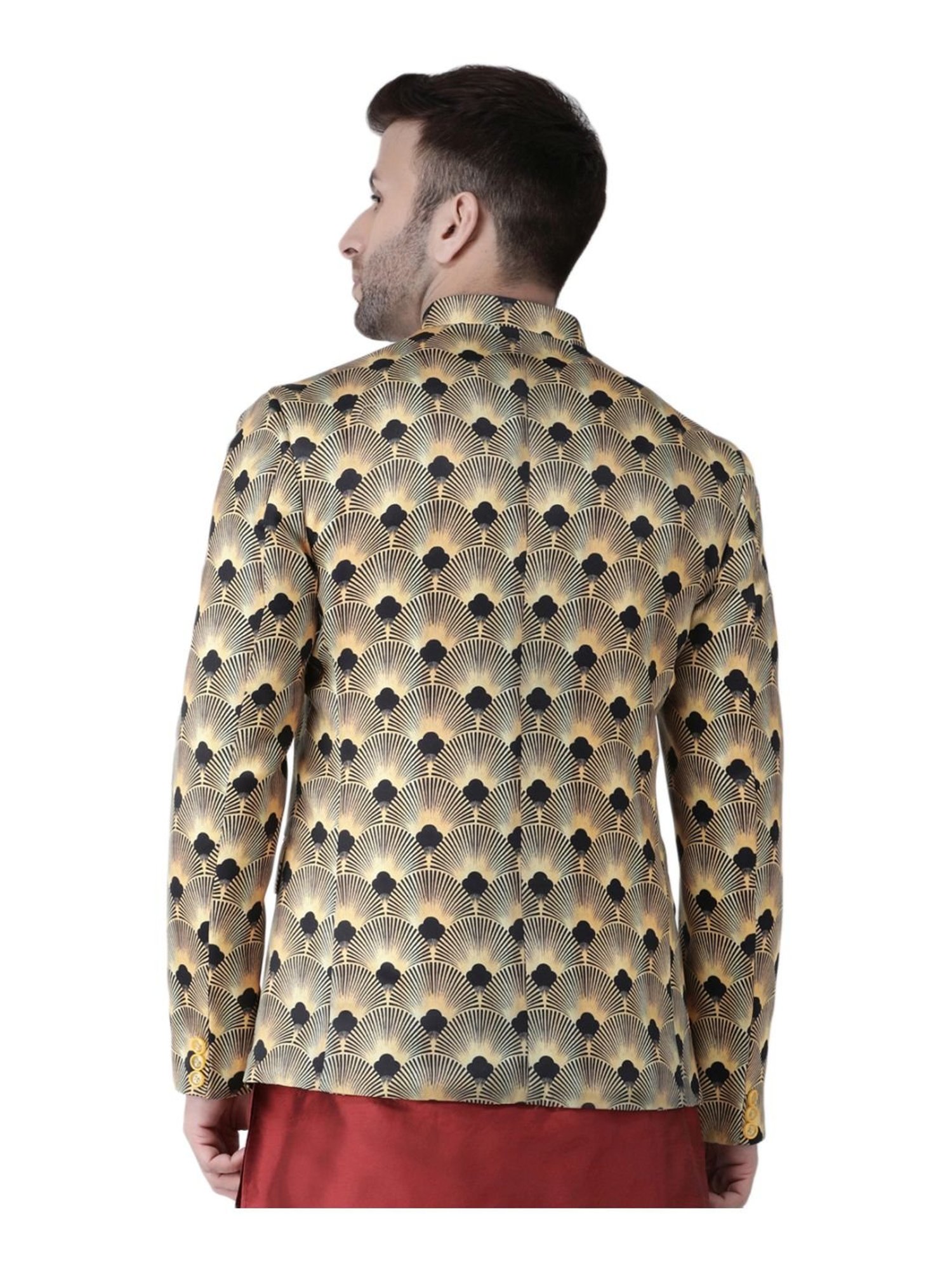 Hang Up Fawn Regular Fit Printed Blazer