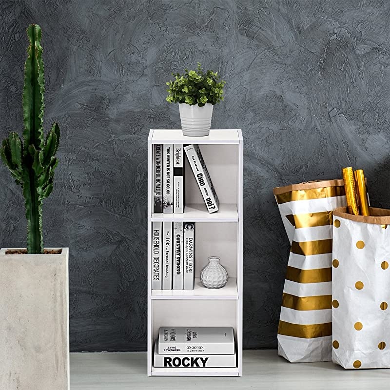 3Tier Open Shelf Bookcase White