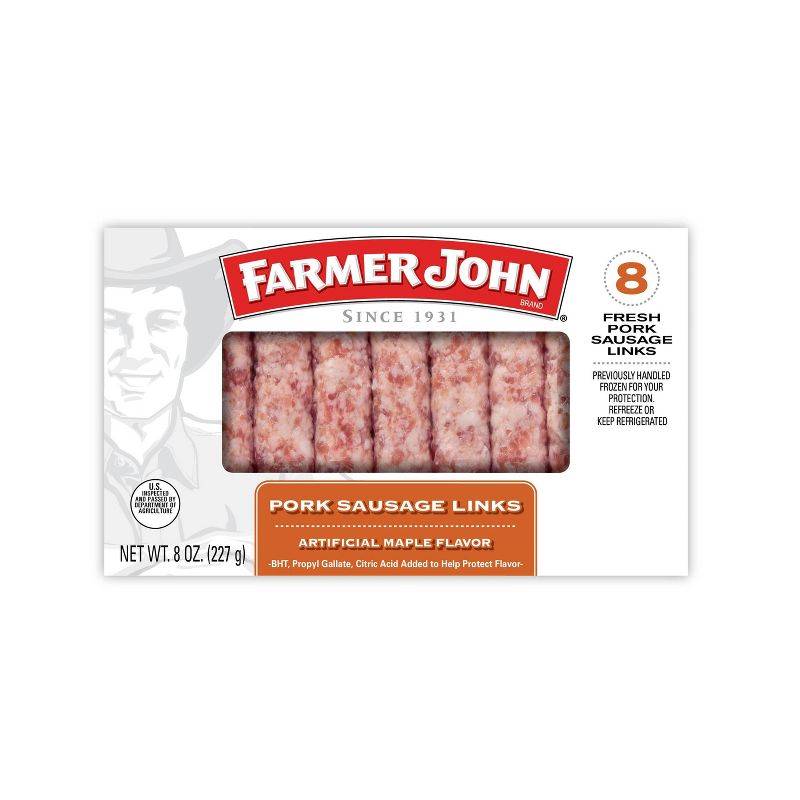 Farmer John Maple Pork Sausage Links - 8oz/8ct