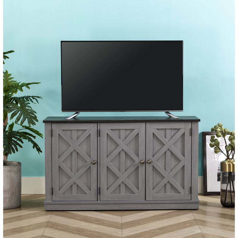 TV Stand for TVs up to 55" Gray - Home Essentials