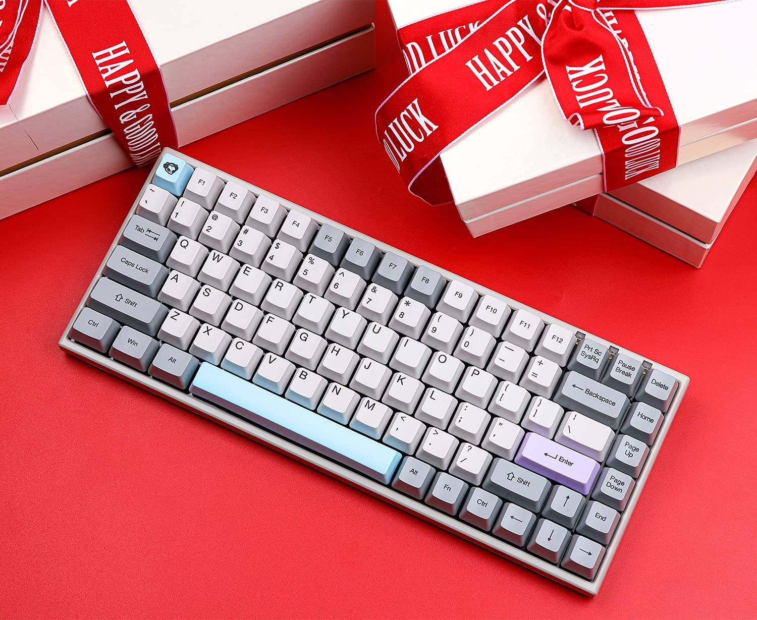 EPOMKER AKKO 3084 Silent 84 Keys Bluetooth 5.0 Mechanical Keyboard TKL with PBT OEM Keycaps, Type-C Port, 1800mAh Built-in Battery for Win/Mac/Gaming (Gateron Yellow Switch, 3084)