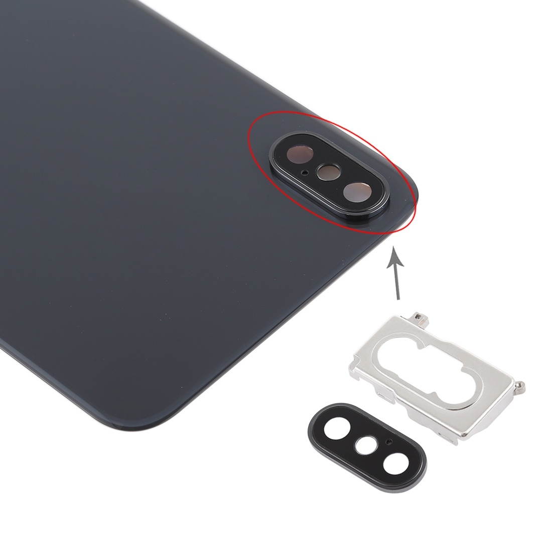 Battery Back Cover with Back Camera Bezel & Lens & Adhesive for iPhone XS Max