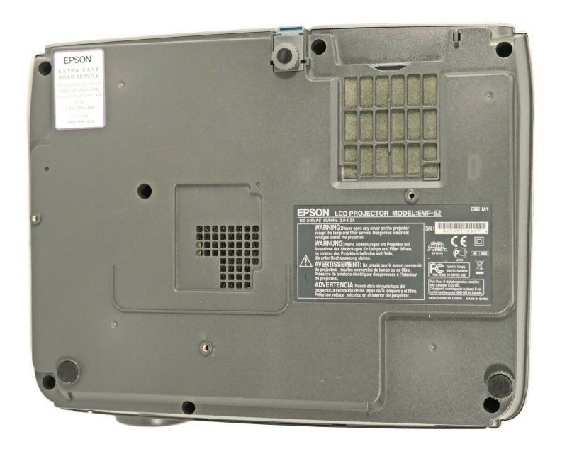 Epson 62C 3LCD Projector (EMP-62) HD 1080i 2000 ANSI Lumens 800 x 600 HDMI-adapter Home Theater with Accessories bundle