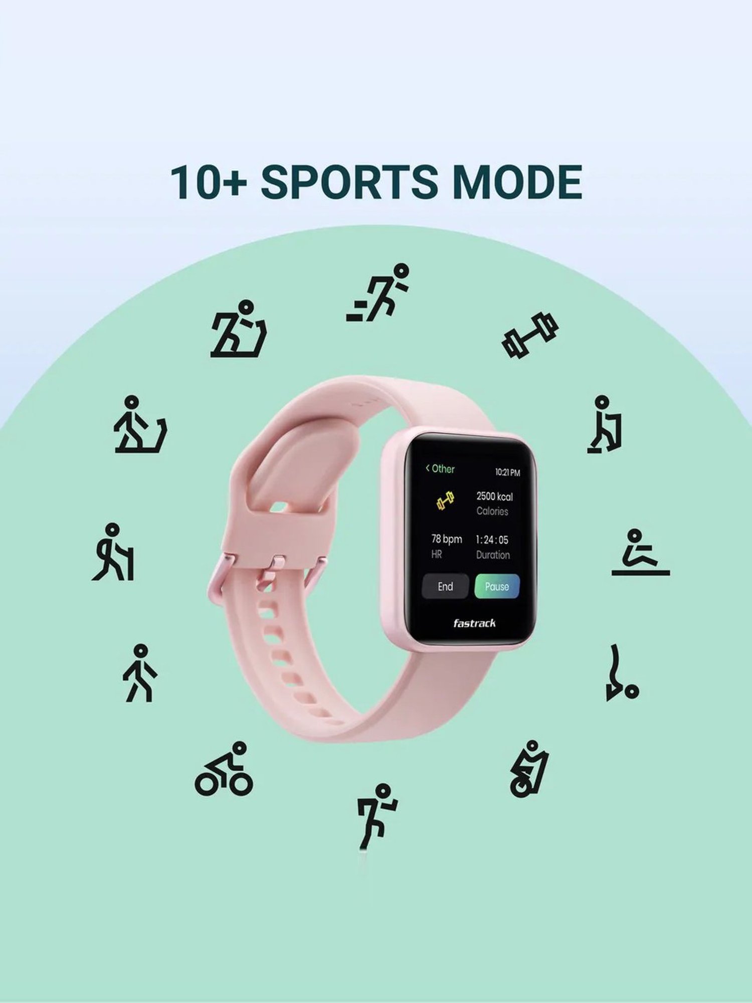 Fastrack 68024AP03 Reflex Unisex Smartwatch