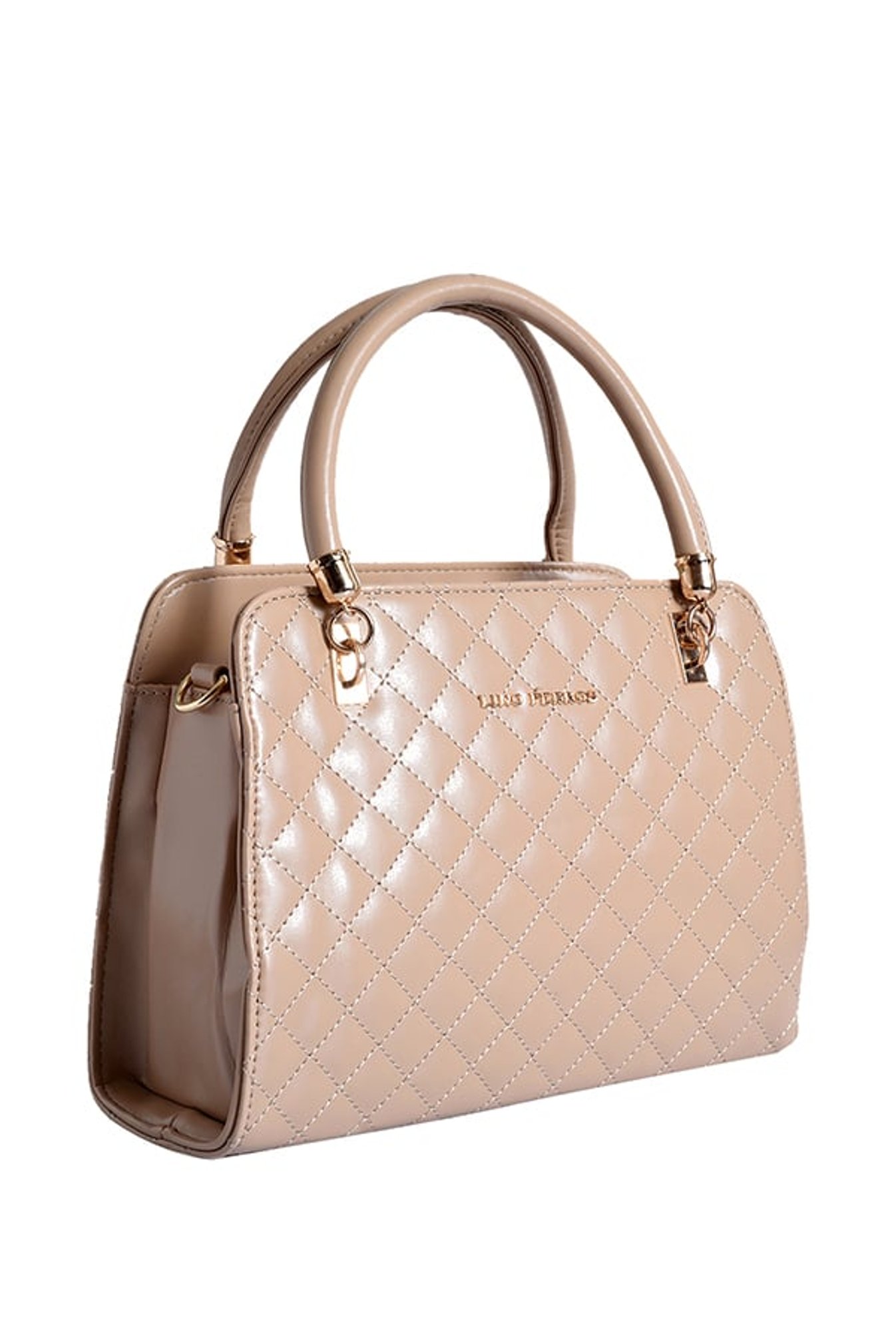 Lino Perros Beige Textured Quilted Handbag